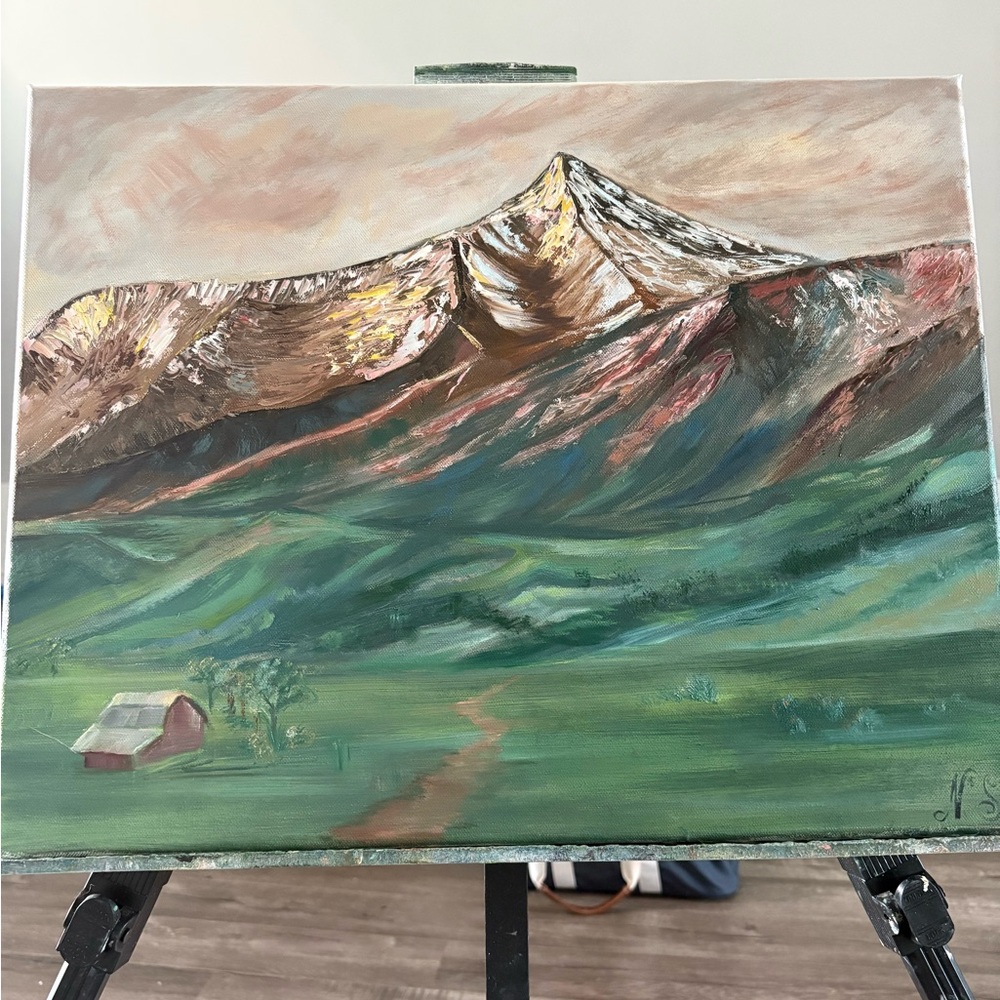 Oil painting on canvas Impressionistic Mountain Painting
16 inch * 20 inch